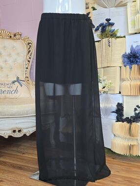Kirra Sheer Black Maxi Skirt SM
